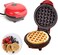 Mini Waffle Maker   Quick Heat-Up, Non-Stick Waffle Maker for Pancakes, Breakfast, Desserts &amp; Snacks   Compact, Easy to Clean, Includes Recipe Guide   Perfect waffle maker for kids and families   Red