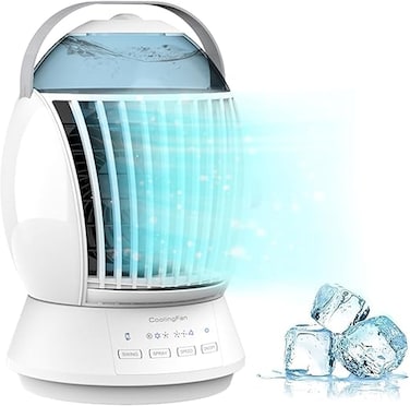 INGUNAR Portable Air Conditioners Fan,3 Speeds Personal Air Conditioner, Portable AC Air Cooler with Humidifier for Room Bedroom Office Desk,Different cool and refreshing
