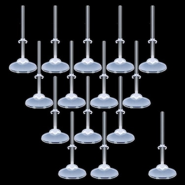 Doll Stand Transparent Monster High Doll Stands Adjustable Height Doll Mini Display Stand for 11 to 13 Inch Dolls and Action Figures Doll Accessories (15Pcs)
