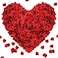 1000pcs Rose Petals, Artificial Flower Petals Fake Rose Petals Silk Red Rose Petals for Wedding,Proposal Anniversary Romantic Night, Flower Decorations (Big Red Dot Black, 1000)