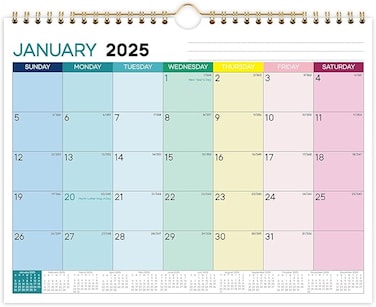 Wall Calendar Wall Calendar 2025-2026 Monthly with Corner Protectors To-do List and Notes, Monthly Planner New Year Hanging English Calendar Large Monthly Calendar for Home Office