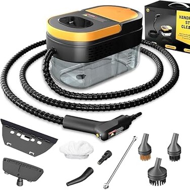 Violety Steam Cleaner, 3-Level Adjustable Handle, 15s Heat-Up, 1.69 Quarts Tank, Portable Steamer for Cleaning with 11 pcs Accessories, Steam Cleaner for Home for Dirt, Grease, Grout, Tile,Floor