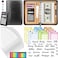 Budget Binder with Calculator, Cash Envelopes for Budgeting, Leather Budget Planner with Cash Zipper Envelopes, Bill Money Organizer for Cash Saving Budget System Wallet(Black)