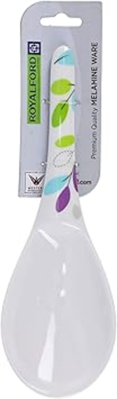 Royalford Melamine Serving Spoon with Leaf Design