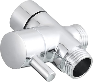 Shower Arm Diverter Valve Brass Shower Diverter 3 Way Universal Shower System Component Replacement Part for Hand Held Showerhead,Chrome,DSF007