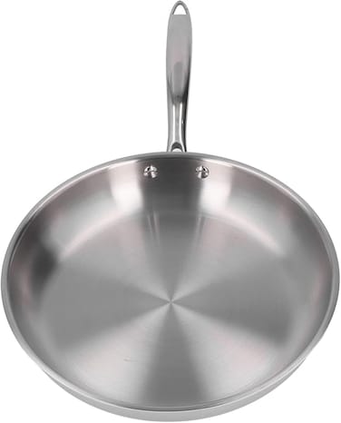 Frying Pan, Stainless Steel Widely Used Stainless Steel Frying Pan Without Liner Heater Even for Omelettes (30cm)