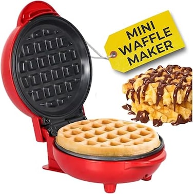 BaytElite Mini Waffle Maker 4.5" - Quick Heat-Up Nonstick Waffle Iron, Compact &amp; Easy to Clean, Perfect for Keto, Pancakes, Snacks, &amp; Breakfast - جهاز وافل مثالي للأطفال والعائلات
