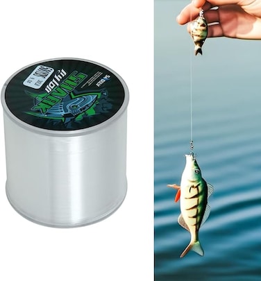 Nylon Clear Fishing Line,457M/500Yards 0.5 MM Monofilament Fishing Wire Elastic Stretch Crystal Nylon Thread Fishing Line Multifunction Super Tensile String for Fishing DIY Craft Hanging Decor