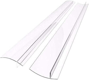 Kitchen Silicone Stove Counter Gap Cover, Stove Gap Filler Range Strips 2pcs,Between Oven and Countertop (25 Inch, Clear-UK)