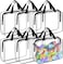 6 Pack Extra Large Toy Storage Bags PVC Organizing Bags with Zippered, Clear PVC Board Game Storage，Toy Storage Organizer，Waterproof Toy Bags for Board Games Clay, Building Blocks, Toys, Books (Black)