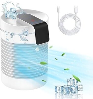 Ac Fan Professional Fan,Portable AC &amp;Humidifier Evaporative Mini Small Air Conditioner with 3-Speed 360&deg; Rotation Air Cooler For Bedroom,Office,Living Room&amp; hotels cafeteria grocery etc ...