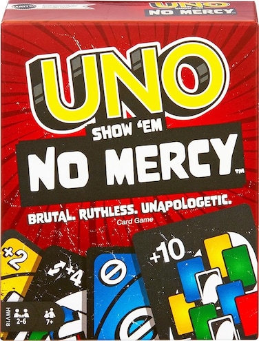 Games UNO Show &lsquo;em No Mercy Card Game for Kids, Adults &amp; Family Parties and Travel With Extra Cards, Special Rules and Tougher Penalties