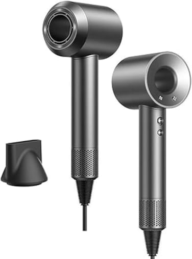 Perfii Smooth Hair Shining Hair Dryer, High-Speed 11000 RPM Turbo Motor, 600 Million Negative Ionic Hair Protection, 9 Modes Temperature and Airspeed Control, Low Noise and Lightweight