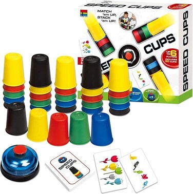 play quick cups, quick cups rules, quick cups board game, easy brownie cups, Speed Stacking Game, Parent-Child, Picture Card Game, quick cups bell, Playdate Toys