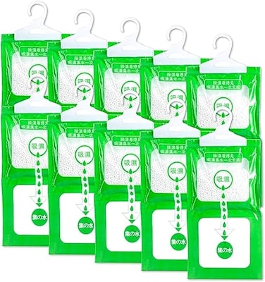 McMola 10 Pcs Dehumidifier Hanging Bag, Dehumidifiers For Home &amp; Kitchen, Home Moisture Absorber Hanging Dehumidifiers For Wardrobes/Kitchen/Living Room/Bathroom/Bedroom