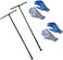 Manhole Open Key (50cm) And Grip Gloves For Using Heavy Concrete Sewer Drainage Ditch Rolling Gate (2pcs Man Holekey And 4pcs Grip Glove)