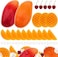 36PCS Realistic Artificial Fruit Set with Mango, Mango Slices, Cherries &amp; Fake Ice Cubes, Lifelike Plastic Fruit Blocks for Decoration, Display, Photography Props &amp; DIY Crafts