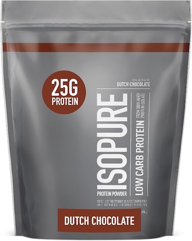 Isopure Low Carb Whey Protein Isolate Powder with Vitamin C &amp; Zinc for Immune Support, 25g Protein, &amp; Keto Friendly - Dutch Chocolate 1 LB, 14 Servings (454 G)