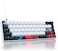 60 Percent Gaming Keyboard 68 Keys Mechanical Keyboard LED Backlit Compact Wired Keyboard with Red Switch for Windows PS4/5 Xbox Gamer(Black-White)