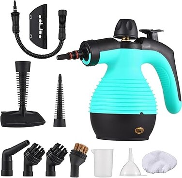 Foloose Steam Cleaner for Home Handheld Steam Cleaner 1000W High Temperature Boost with Brush Heads Measuring Cup for Kitchen Furniture Bathroom Car 360&deg;Rotatig Nozzle can Clean Blind Spots