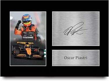Oscar Piastri McLaren Gifts Printed Signed Autograph Picture for F1 Formula 1 Racing Fans - A4