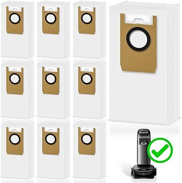 Excefore Replacement Dust Bags for Eufy Clean Omni S1 Pro, Self-Empty Station Vacuum Bag, Auto-Empty Station, 4-Layer Vacuum Cleaner Automatic Airclean Dirt Disposal Bags Accessory Part (10 Packs)