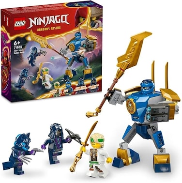 Jay&rsquo;s Mech Battle Pack, Action Figure Toy for 6 Plus Year Old Boys, Girls &amp; Kids, Dragons Rising Set with Ninja Character Jay Minifigure for Role-Play Fun, Small