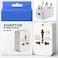 MOMENT Universal Travel Adapter Plug - International Multipurpose All-in-One Solution for US, AUS, UK, EU, Europe, North/South America &amp; 150+ Countries (Rectangle) (White)