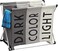 Laundry Basket 3 Sections, Large Dirty Clothes Hamper Sorter for Bathroom, Foldable Hamper Divided, Multicolor (XL assort grey)