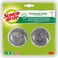 Scotch-Brite Stainless Steel Metal Spiral Scrub Sponge, 2 pieces/pack   Ideal for Cast Iron Pans   Powerful Scrubbing   Hard cleaning   Kitchen sponge   Scrub   Kitchen, Garage, Outdoor