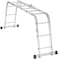 Egardenkart Multi-Purpose Foldable Ladder - 4x3, 12 Steps( Silver)
