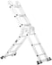 Egardenkart Multi-Purpose Foldable Ladder - 4x3, 12 Steps( Silver)
