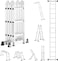 Egardenkart Multi-Purpose Foldable Ladder - 4x3, 12 Steps( Silver)