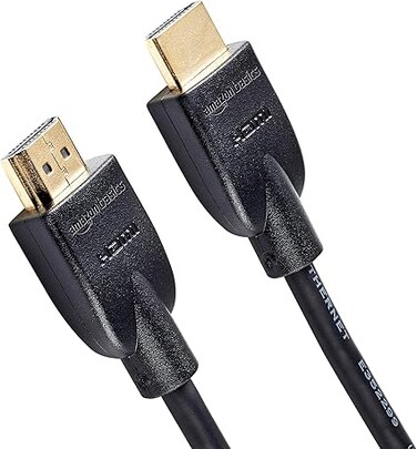 Amazon Basics HDMI Cable, 18Gbps High-Speed, 4K@60Hz, 2160p, Ethernet Ready, 6 Foot (2M), Black