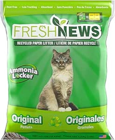 Fresh News Paper Cat Litter Fresh News Recycled Paper, Original Pellet Litter, 12 Pound