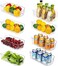 8 PCS Clear Stackable Pantry Organizers and Storage Bins, Plastic Containers Boxes for Shelves Cupboard, Fridge, Kitchen, BPA Free