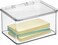Idesign Kitchen Binz Bpa-Free Plastic Stackable Organizer Box With Lid - 6.75In X 5.75In 3.75In , Clear