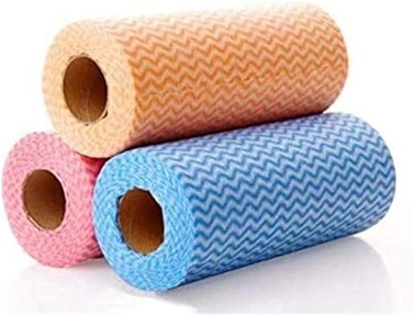150Pcs/Roll REUsable Cleaning Wipe, Household &amp;Kitchen Towels,Disposable Cleaning Cloth, Dish Cloth Dish Towels Dish Rags REUsable Kitchen Paper Towels, Wash Towels, Multicolor