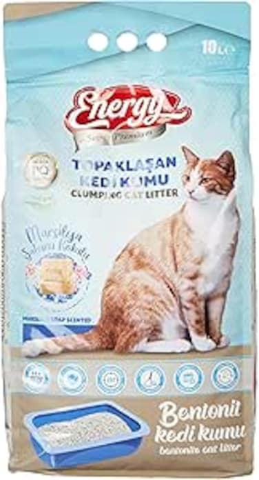 Energy Super Premium Marseille Soap Scented Bentonite Cat Litter Bag - 10 Liter