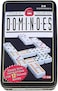 Double Six Color Dot Dominoes Game Set in a Tin Case
