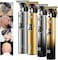 HICITI New Electric Hair Trimmer Professional Shaver Beard Barber 0mm Hair Cutting Machine For Men Haircut Clipper T-Outliner (Gold)