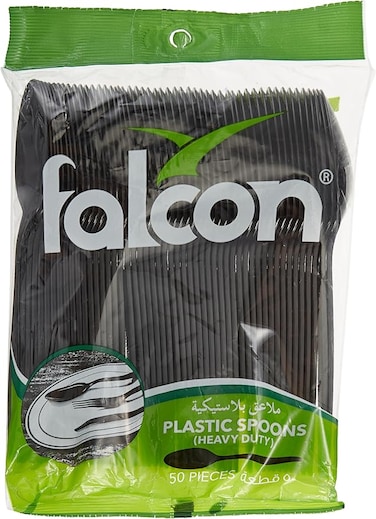 BLACK PLASTIC TABLE SPOON