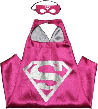 66x66cm mini funny supergirl from superman comic superhero costume with mask and cape - One Size - Multi Color