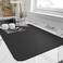 Kitchen Mat,Dish Drying Mat,Anti Slip Coffee Mat, Big Size 60L x 40W , 3.5mm Thickness, High Absorbent Mat for Kitchen Counter, Kitchen Mats, Drying Mat Kitchen (60*40 BLACK)