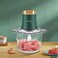 HOTOR 3L Green Meat Grinder Electric, Multi-Functional Electric Chopper 2-Speed with Glass Bowl and 4 Blades for Meat Vegetables Fruits Nuts Kitchen Restaurants