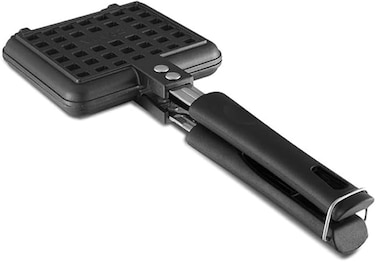 Vinod Zest Die Cast Aluminium Non Stick Waffle Maker   Waffle Pan Cake Maker Machine  Gas Base   3 Layer Coating   Scratch Proof   1 Year Warranty, 1000 Watts, Black