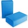 Yoga Block Brick 2 Pack, Non Slip Yoga Block Brick Foam Home Exercise Fitness Gym High Density EVA Foam Blocks for Improve Stretching Yoga/Pilates/Fitness, Blue