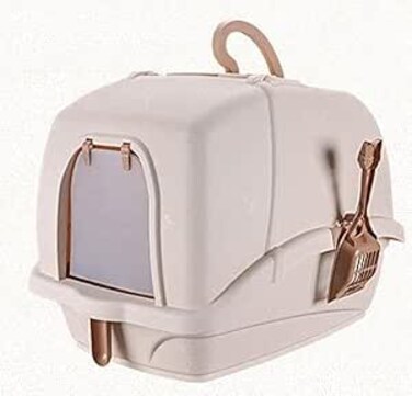 ORCHID M&reg; Large Cat Litter Box Closed Cat Toilet Box Pan, Large Hooded Sand Basin Training Kit with Scoop Handle for Cats Kittens Fully Enclosed Splash-Proof Easy to Installation and Clean