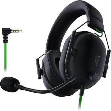 BlackShark V2 X Gaming Headset: 7.1 Surround Sound, 50mm Drivers, Memory Foam Cushion, for PC, PS4, PS5, Switch, Xbox One, Xbox Series X S, Mobile, 3.5mm Audio Jack, Classic Black