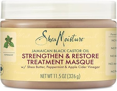 SHEA MOISTURE Jamaican Black Castor Oil Treatment Masque For Dry Hair Jamaican Black Castor Oil Paraben Free Hair Mask 11.5 oz